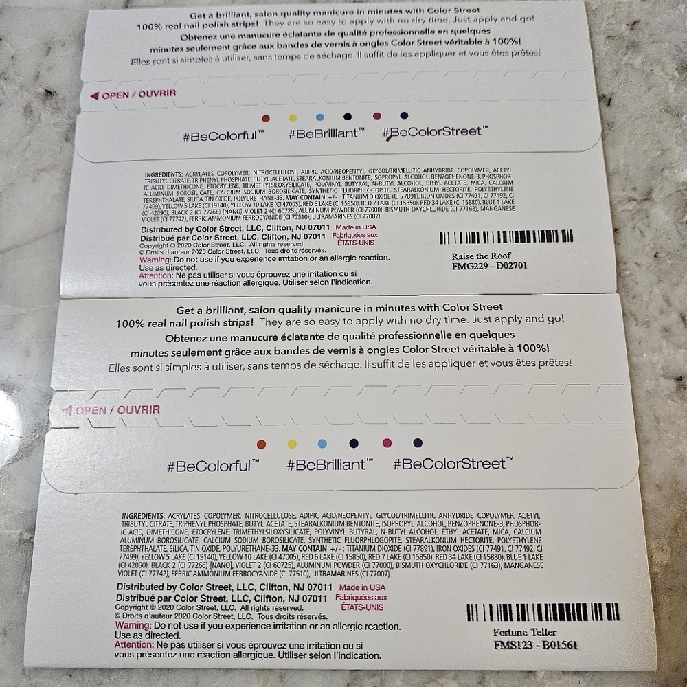 Color Street Nail Polish Strips - 2 Sets - Raise The Roof & Fortune Teller - Picture 2 of 2